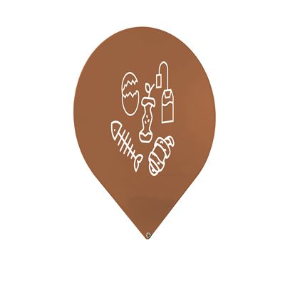 Trinox brown bio-waste bin sign