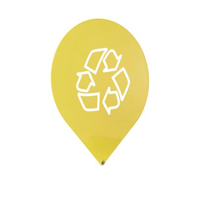 Trinox yellow recyclable bin sign