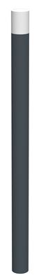 Road post 76mm anthracite white head