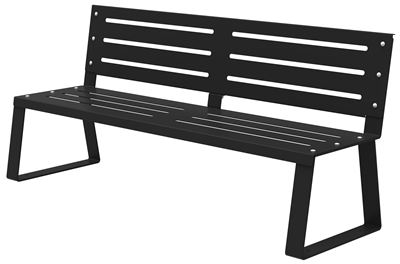 Bench in black metal