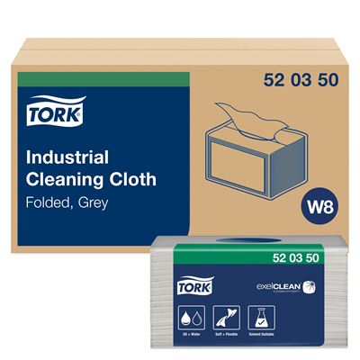 Nonwoven Tork Premium 520 Grey cardboard 8 x 55 cloth wipes