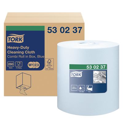 Tork ultra resistant 530 nonwoven cloth spool blue