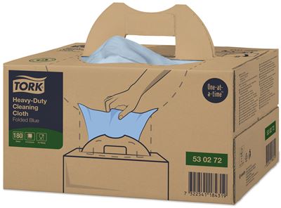 Non-woven cloth Tork W7 ultra resistant 530 blue 41x35 cm