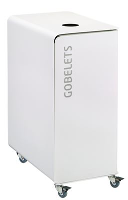 90L wheeled recycling bin for white Cubatri cups