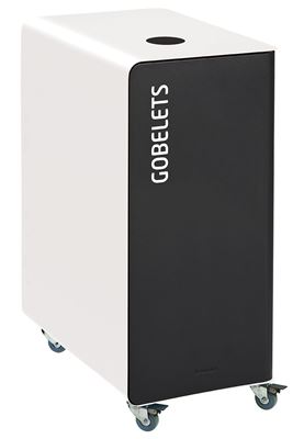 90L wheeled recycling bin for cube cups