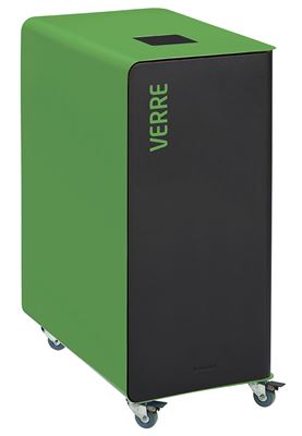 90L glass recycling bin on wheels (cubatri)