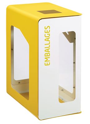 90L Cubatri white recycling bin (Vigipirate security alert)