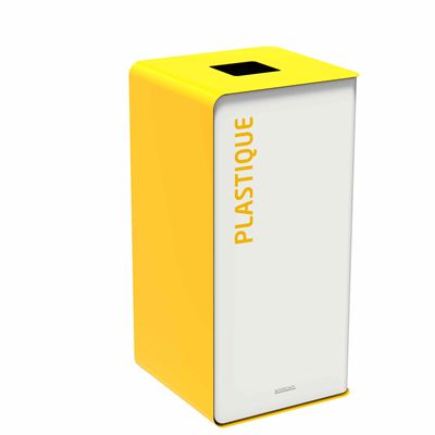 75L white plastic recycling bin, Cubatri