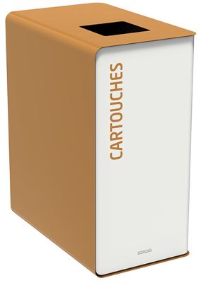 90L recycling bin with white Cubatri cartridges