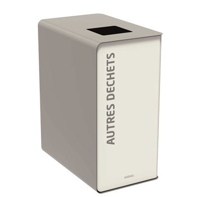 90L recycling bin for other waste, white Cubatri