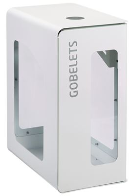 90L Vigipirate-compliant recycling bin with white Cubatri cups
