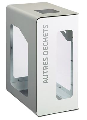 90L Cubatri white recycling bin (Vigipirate security alert) for other waste