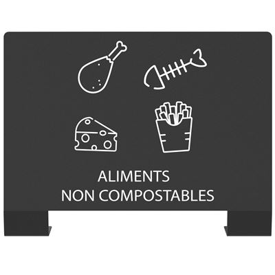 Name plate garbage bin alitri non compostable food