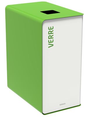 Selective sorting bin 65L white glass