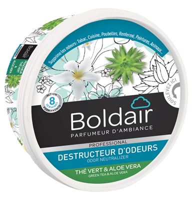 Destructive odor BOLDAIR gel deodorant green tea pot 300g