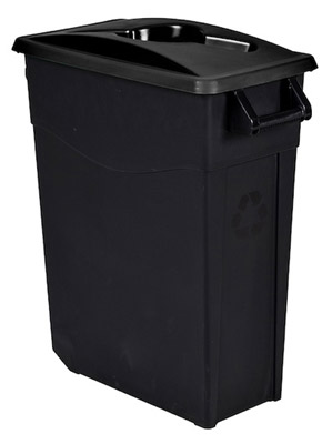 Selective waste bin 65L black