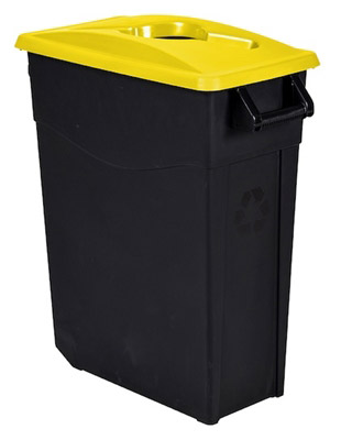 Yellow 65L selective sorting bin