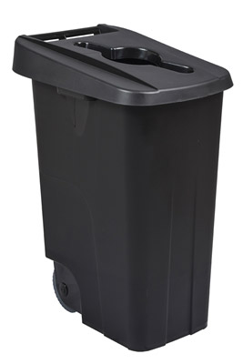 Recycling bin 85L black