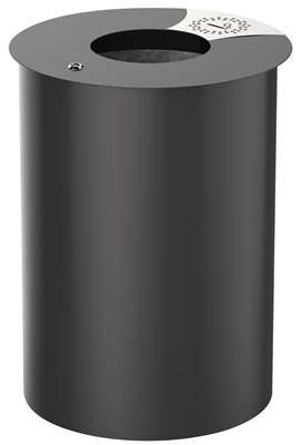 Outdoor trash can ask 60L gray manganese Rossignol