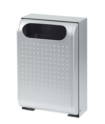 Bin Rossignol external wall 30 L gray metal