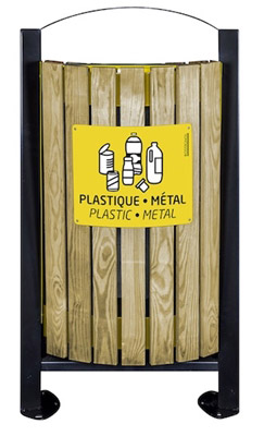 Trash bin Rossignol wood 2 flow metal plastic