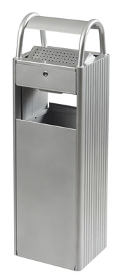 Ashtray Bin 6L / 30 Litres on gray metal foot