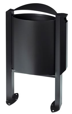 Outdoor ashtray bin foot 40 L manganese gray Rossignol