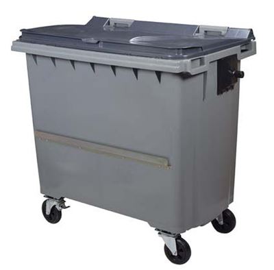 Rossignol 4-wheel 770L trash container with belly bar