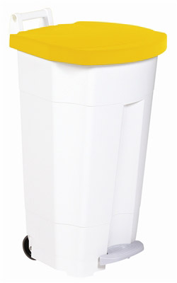 Kitchen sorting bin 90 L yellow lid