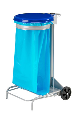 Kitchen trash collecroule HACCP blue lid 110 liters