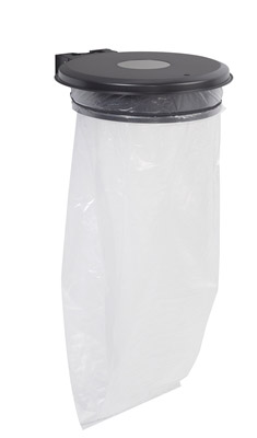 Rossignol black selective sorting garbage bag holder with hatch cover
