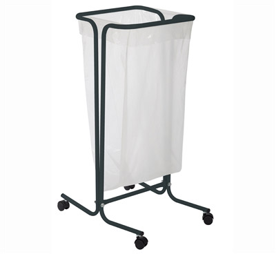 trash bag holder on wheels 110 liters gray manganese