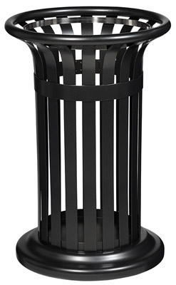 Rossignol 60L black outdoor trash can