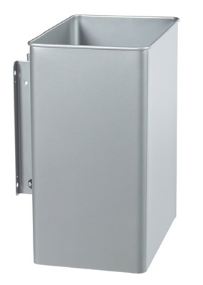 Bin Rossignol swivel wall rectangular metal gray 27L