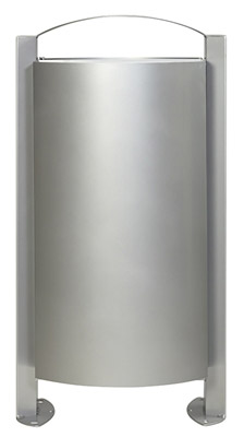 Outdoor trash foot on 100 L Rossignol gray metal