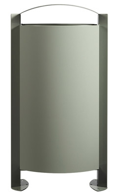 Outdoor trash foot on 100 L Rossignol gray cement