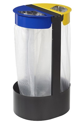 Bin bag holder yellow and blue nightbow premium