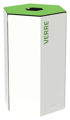 Rossignol 50L white glass recycling bin