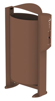 Rossignol canine terminal trash can 60L corten