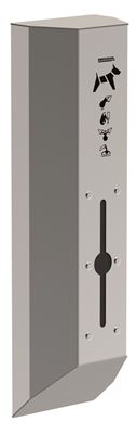 Rossignol grey aluminum wall-mounted dog hygiene dispenser