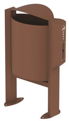 Rossignol 40L corten dog waste bin