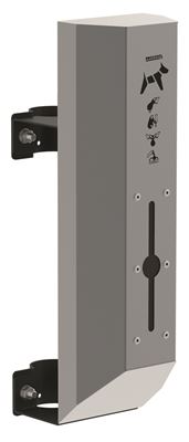 Rossignol grey metal post dog hygiene dispenser