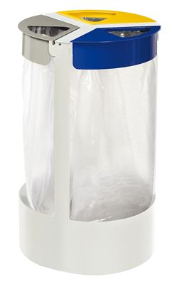 Rossignol 3-flow selective sorting bag holder, blue, yellow, grey