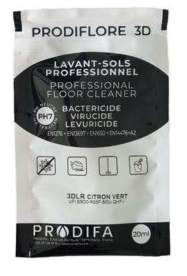 Lime-scented disinfectant detergent sachet