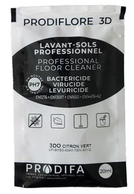 Lime-flavored disinfectant detergent/deodorizer sachet