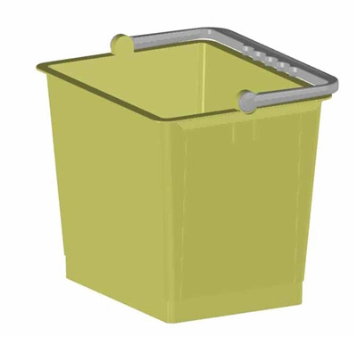 Household bucket truck 6 liter yellow
