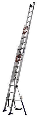 Duarib 3-section rope-operated sliding ladder, 10.55 m, with stabilizers