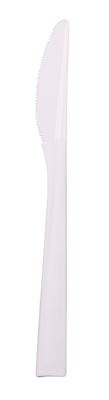 White reusable plastic knife