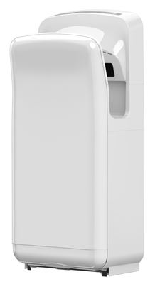 White vertical air pulse hand dryer