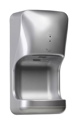 Gray horizontal electric pulsed air hand dryer